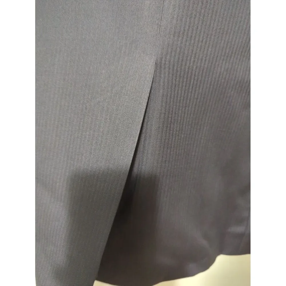 Polo Ralph Lauren Navy Blue Pinstripe Blazer 42L Virgin Wool Made in Italy 3-Btn